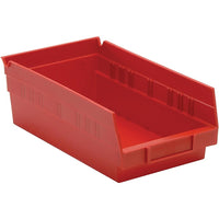 Quantum Storage Economy Shelf Bins, Red, 36 Pack (CD007)-Colour: Red