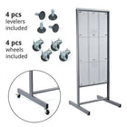 Azar Displays Clear Pegboard Display, 48" x 24" (700272-CLR)-Clear Plastic & Metal