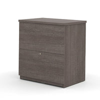 Bestar Standard Lateral file, Bark Grey (65635-2147)-Two file drawers with letter/legal filing system.