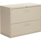 Staples Lateral File Cabinet, 2-Drawer, Sand-Accommodates letter- and legal-size files