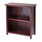 Winsome Milan Storage Shelf or Bookcase, 3-Tier, Medium, Antique Walnut-This spacious shelf is ideal for displaying your treasure or storage your books.