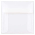 JAM Paper 5 x 5 Square Envelopes, Clear Translucent Vellum, 100 Pack (31032g)-Clear