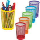 Merangue Mesh Coloured Cup - 12 Pack-Mesh pencil cup