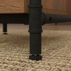 Sauder 60"W Iron City L-Desk - Checked Oak-9