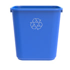 Staples Blue Recycling Wastebasket - 7 Gallon-7-gallon size provides ample space for disposing of recyclables without frequent emptying