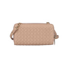 Karla Hanson RFID Blocking Ellie Woven Crossbody Phone Wallet, Taupe-1 inner zipper pocket,