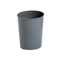 Safco® - Corbeille ronde, gris charbon-En acier robuste antiperforant