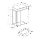 Monarch Specialties 3775 Accent Table - 25"H/Natural/White Metal-CHOOSE WITH CONFIDENCE - Monarch Specialties is a leader in furniture and home decor, developing products that offer outstanding value and style for over 50 years; your purchase will be well packaged for protection and to facilitate timely delivery