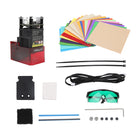 Creality CV-Laser Engraver Module for Ender-3 S1/S1 Pro 24V/1.6W-Included in the box: Power Cord x 1, Black Nylon Cable Tie x 2, M2 Hexagon Wrench x 1, Cylindrical Head Screw x 1, Hexagon Socket Countersunk Head Screws x 4, 1.6 W Laser Head Fixing Place x 1, Soft Magnetic Stripe x 2, Activated Carbon Smoking Cotton x 2, Dust-Free Cloth x 1, Protective Glasses x 1, Wooden Board x 2, Kraft Paper x2, Colored Cardboard x 7, Colored Felt Paper x 7