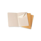 Moleskine Cahier Plain Soft Cover Journals with Pocket - Kraft Brown - 3.5" x 5.5" - 3 Pack-64 pages, Plain Format