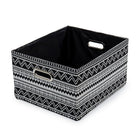 Truu Design Zig Zag Storage Baskets, Set of 5, 15.5 x 8.5 x 13.5 inches, Black, White-Black and white zig-zag pattern for an eye-appealing effect