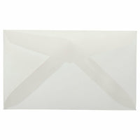 JAM Paper 2Pay Mini Small Envelopes, 2.5 x 4.25, Clear Translucent Vellum, 100 Pack (900767740A)-White