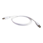 C2G USB 2.0 A/B Cable, 2m/6.5' White-Just plug-and-play for keyboards, mice, modems, printers, and other USB peripherals.