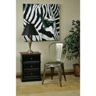 OSP Designs Metal Dining Chair with Backrest, Gunmetal, 4 Pack-Intended for Residential Use Only