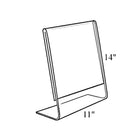 Azar Displays 14" x 11" L-Shape Acrylic Sign Holder, Clear, 10 Pack (112710)-Plastic frame is constructed of clear 0.100" thick acrylic that allows for easy viewing