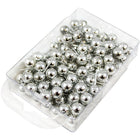 JAM Paper Metal Thumb Tacks Push Pins, Round Top, Silver, 100 Pack (22432214)-4