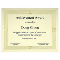 St. James Elite Bond Certificates, Ivory Linen with Capital Gold Foil Design, 12 Pack-Free downloadable templates from www.first-base.com