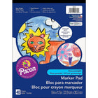 Pacon Art Street White Watercolour And Marker Pad, 12" x 9"-Size: 12"(H) x 9"(W)