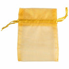 JAM Paper Sheer Bags - Small - 4" x 5.5" - Gold - 96 Pack-Color: Gold small sheer bag
