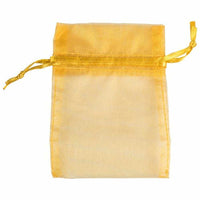 JAM Paper Sheer Bags - Small - 4" x 5.5" - Gold - 96 Pack-Color: Gold small sheer bag