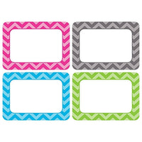 Teacher Created Resources All Grade Name Plates/Label 3 1/2" x 2 1/2" Chevron Multi-Pack, 216 Pack (TCR5526)-Theme/design: Chevron