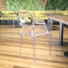Flash Furniture Ghost Chair with Arms - Transparent Crystal-Polycarbonate Molded Structure