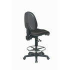 Work Smart Deluxe Ergonomic Drafting Chair with Adjustable 18.5" Diameter Foot Ring-Back Height Adjustment