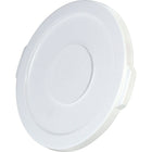 Round Brute Tops, Dia." x H", 16 x 1, White, 1 lbs., 5 Pack-Dimensions Dia." x H" - 16 x 1