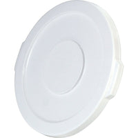 Round Brute Tops, Dia." x H", 16 x 1, White, 1 lbs., 5 Pack-Dimensions Dia." x H" - 16 x 1