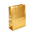 Jam Paper Foil Gift Bags with Rope Handles - X-Large - 12 1/2" x 17" x 5 1/2" - Gold Matte - 100 Pack-Color: Gold Matte 