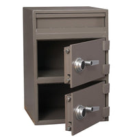 Gardex 2.0 cu.ft. + 2.4 cu.ft., Manual Combination Locks, Depository Safe with Individually-Secured Dual Compartments-All welded steel construction with 1/2" thick door, UL® listed mechanical combination lock and handle-operated boltwork