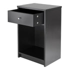 Winsome Squamish Accent table With 1 Drawer, Black-Comes with one Drawer and an open cabinet for storage