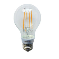 Northern Stars 84409 LED Light Bulb, A19 8W, Filament, Dimmable, Clear, Silver, 10 Pack-LED A19 8W Filament, Daylight