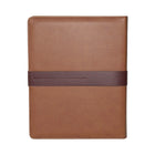 Roots Brandy Combo Slim Snap Padfolio with Magnetic tab-Lined Paper pad with penloop