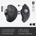 Logitech MX ERGO PLUS Advanced Wireless Trackball for PC and MAC - Black-6