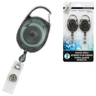 Merangue Carbineer Badge Reel, 36", 10 Packs of 2-36” Retractable wire pull
for added strength.