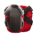 Impacto 879-00 Knee Pad Gel Fire Retardant Cover-Made with co-polymer hard shell cover, foam and gel padding and flames/sparks resistant fabric, color red and black