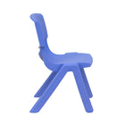 Flash Furniture Plastic Stackable School Chair with 10.5" Seat Height - Blue - 10 Pack-Stack Quantity: 10