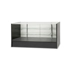 Can-Bramar Econoline Full Vision Show Case, 72" x 18" x 38", Black-Comes with 10" and 12" depth adjustable glass shelves