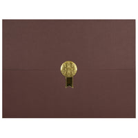 St. James Document/Certificate Holders - Gold Award Seal with Single Gold Ribbon - Brown - 5 Pack-Add ceremony, elegance and sincerity to the act of giving recognition