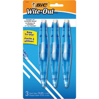 BIC Wite-Out Exact Liner, White, 3 Pack-Combines the feel of a pen with the benefits of a correction film