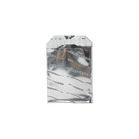 JAM Paper Foil Envelopes with Self Adhesive Closure, 6.25 x 7.88, Open End, Silver Film Design, 25 Pack (1323281)-Silver
