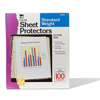 Charles Leonard Sheet Protectors, Top Loading with Binder Holes, 2.4 Mils Standard Weight, Letter Size, Clear, 200 Pack-Sheet protectors used for protecting important paperwork and documents