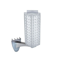 Azar Displays Pegboard Extension Display, 12" x 4", Clear (700231-CLR)-Clear Metal