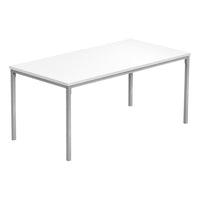 Monarch Specialties 3795 Coffee Table - 40"L/White/Silver Metal-Bring flair to your living room with this cocktail table, featuring a white laminate finish and a striking metal leg base.