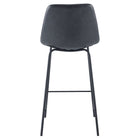 My Home My Living Vintage Faux Leather Counter Stool - Black - 2 Pack-Wipe clean with damp cloth