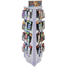 Azar Displays 3-Sided Wheeled Brochure Display, Clear (700640-CLR)-Made from high impact styrene
