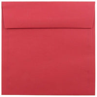 JAM Paper 6.5 x 6.5 Square Envelopes, Brite Hue Red Recycled, 1000 Pack (02792283C)-Red
