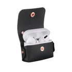 General Supply Goods + Co Vegan Leather AirPod Pro Case w Snap Enclosure and Carabiner - Black-Shock resistant and dust proof