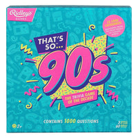 Ridley's That's So 90s Quiz-From Nirvana and Seinfeld to The Spice Girls and Super Nintendo, this 200-card That's So 90s Quiz pack covers it all